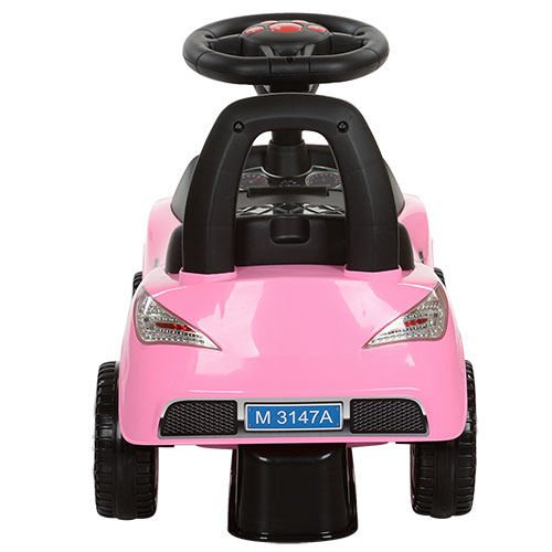 Дитячий толокар Bambi Audi Mini з багажником, рожевий