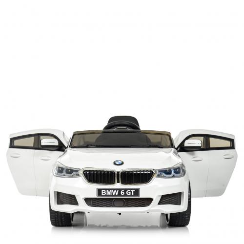 Детский электромобиль Bambi BMW 6 GT (MP3) с подсветкой, белый