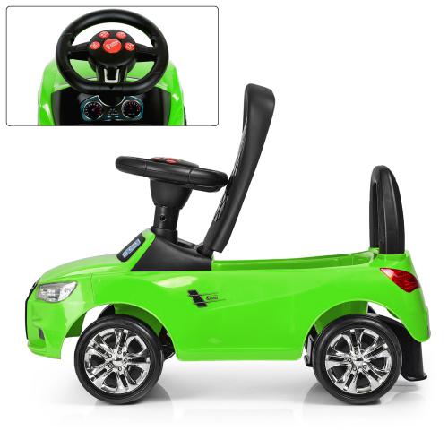 Дитячий толокар Bambi Audi Mini з багажником, зелений