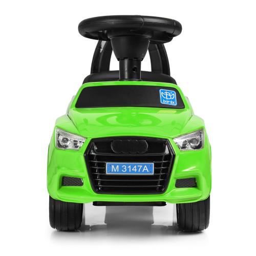 Дитячий толокар Bambi Audi Mini з багажником, зелений