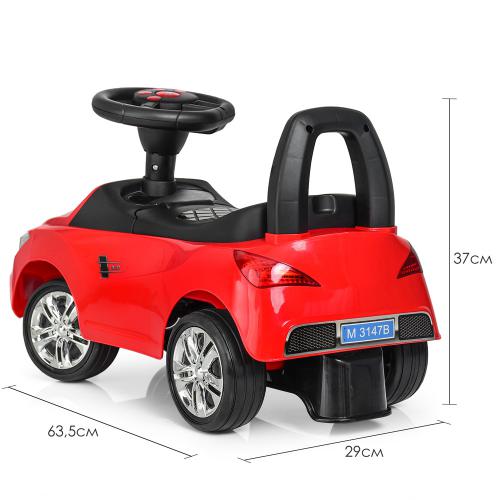 Дитячий толокар Bambi BMW Mini з багажником, червоний