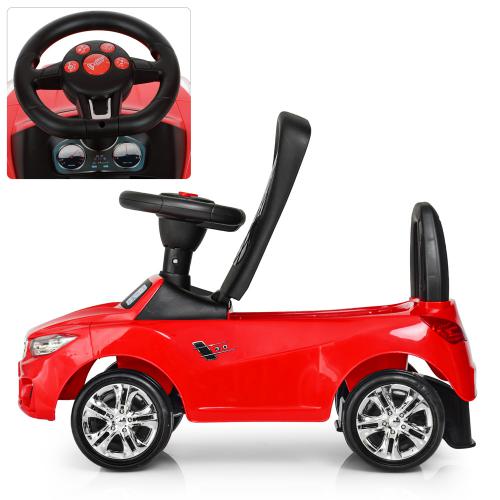 Дитячий толокар Bambi BMW Mini з багажником, червоний