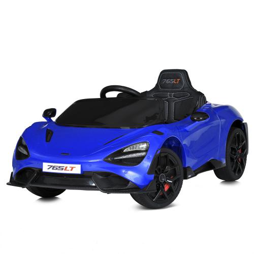 Дитячий повнопривідний електромобіль Bambi McLaren 765LT з ручкою для транспортування, синій