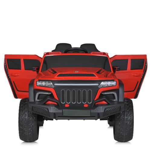 Детский полноприводный электромобиль Bambi Super Wheele с багажником и ручкой для транспортировки, красный