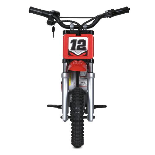 Дитячий електромотоцикл Rally Bike 12 Speed Series (24V) з підніжкою для стоянки, до 80 кг, до 16 км/год, червоний