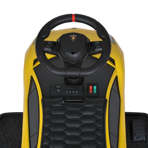 Дитячий толокар-електромобіль Lamborghini Aventador SV, жовтий