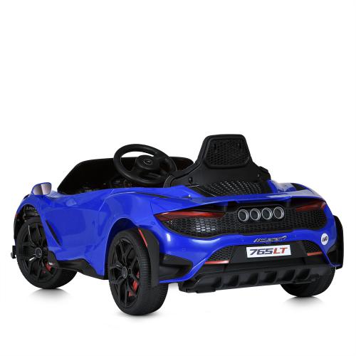Дитячий повнопривідний електромобіль Bambi McLaren 765LT з ручкою для транспортування, синій