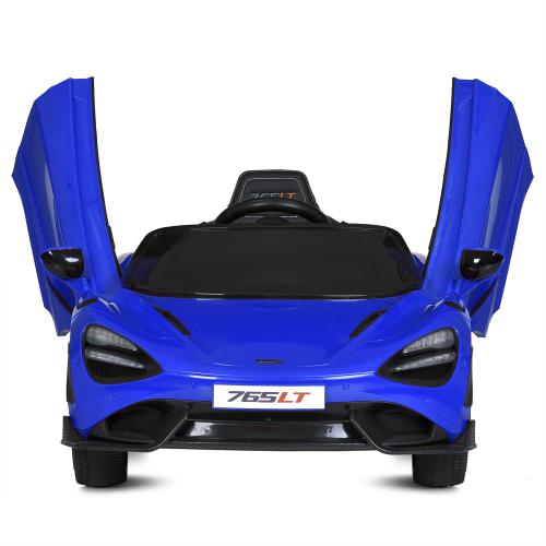 Дитячий повнопривідний електромобіль Bambi McLaren 765LT з ручкою для транспортування, синій