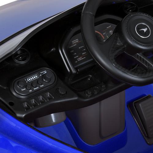 Дитячий повнопривідний електромобіль Bambi McLaren 765LT з ручкою для транспортування, синій