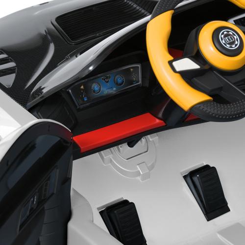 Дитячий двомісний електромобіль BMW STAR Soverspeed (MP3) з підсвіткою та спойлером, до 50 кг, до 8 км, білий