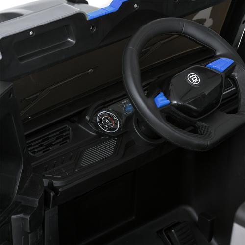 Дитячий повнопривідний електромобіль Jeep Off-Road Toxic з рухливим капотом та автофарбуванням, блакитний