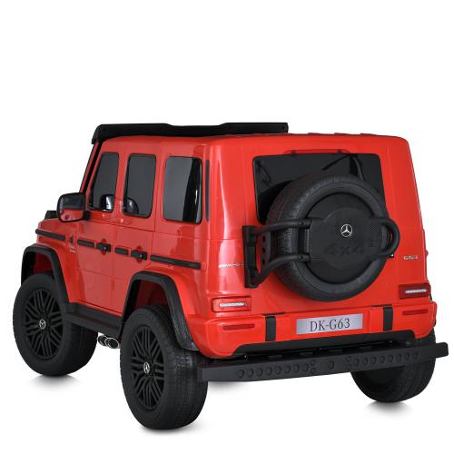 Дитячий двомісний повнопривідний електромобіль Mercedes G63, до 80 кг, червоний