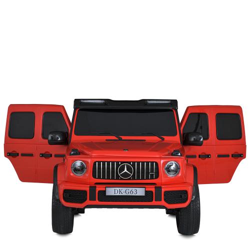 Дитячий двомісний повнопривідний електромобіль Mercedes G63, до 80 кг, червоний