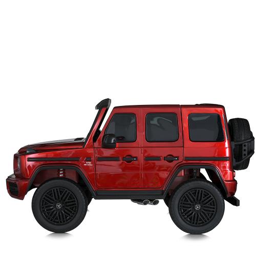 Дитячий двомісний повнопривідний електромобіль Mercedes G63 з автофарбуванням, до 80 кг, червоний