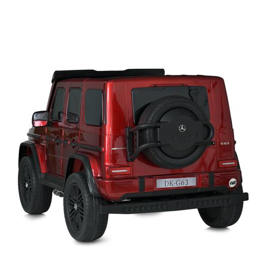 Дитячий двомісний повнопривідний електромобіль Mercedes G63 з автофарбуванням, до 80 кг, червоний