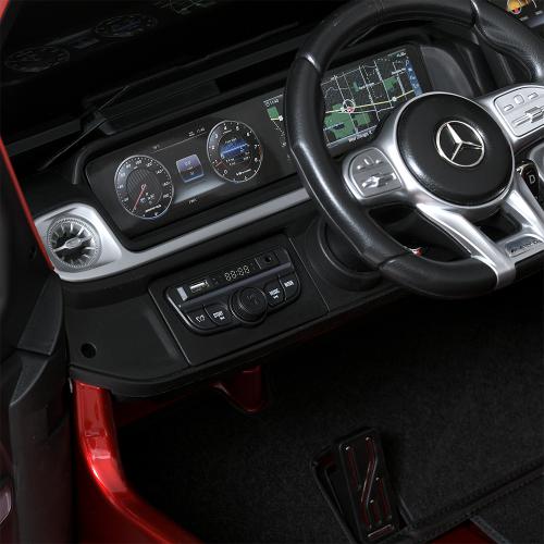 Дитячий двомісний повнопривідний електромобіль Mercedes G63 з автофарбуванням, до 80 кг, червоний