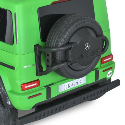 Дитячий двомісний повнопривідний електромобіль Mercedes G63 з автофарбуванням, до 80 кг, зелений