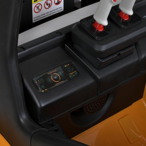 Дитячий електротранспорт Навантажувач Bambi FORKLIFT MX 638 (MP3) з вантажними вилами та багажником, жовтий