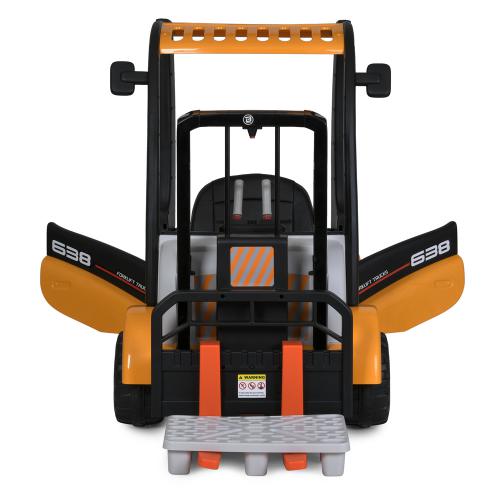Дитячий електротранспорт Навантажувач Bambi FORKLIFT MX 638 (MP3) з вантажними вилами та багажником, жовтий