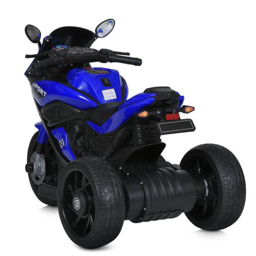 Дитячий триколісний електромотоцикл Bambi Sport, синій