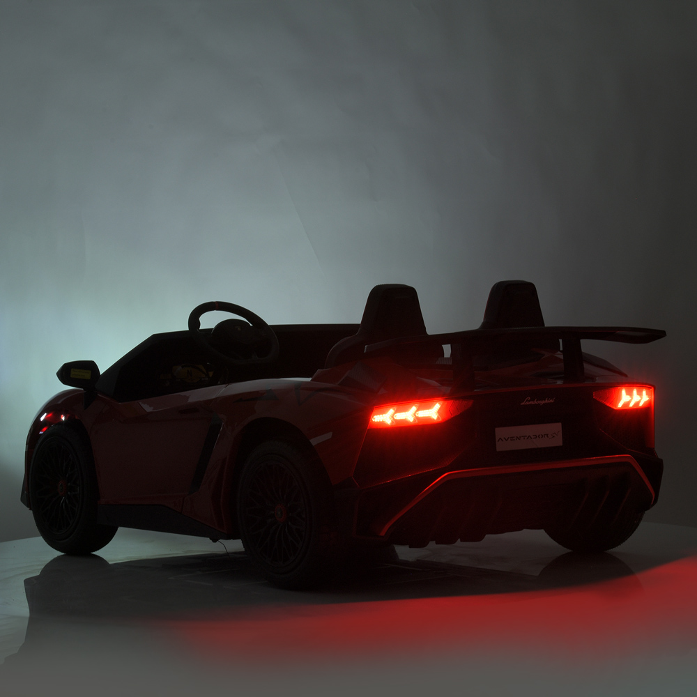 Дитячий двомісний електромобіль Lamborghini Aventador SV (MP3) до 100 кг, жовтий