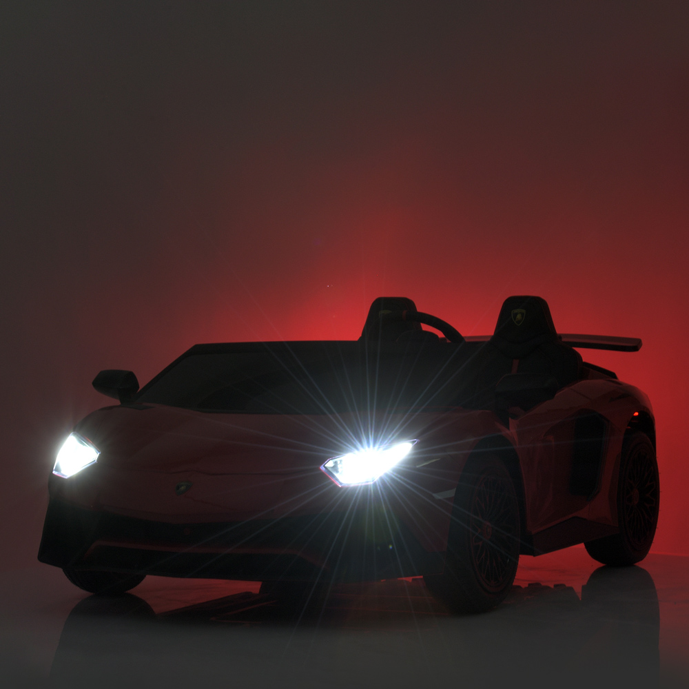 Дитячий двомісний електромобіль Lamborghini Aventador SV (MP3) до 100 кг, жовтий