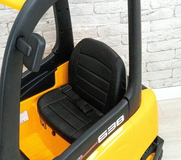 Дитячий електротранспорт Навантажувач Bambi FORKLIFT MX 638 (MP3) з вантажними вилами та багажником, жовтий