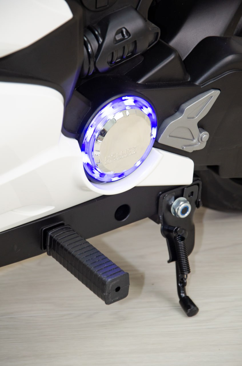 Дитячий швидкісний електромотоцикл Bambi Ducati 1629 Respect (MP3), до 50 кг, до 20 км, біло-синій