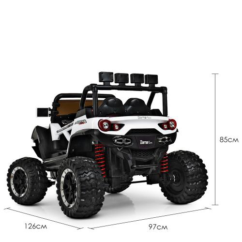Дитячий повнопривідний електромобіль Bambi Buggy GForce 200 з кондиціонером та ручкою для транспортування, до 60 кг, до 8 км, білий