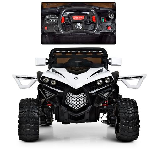 Дитячий повнопривідний електромобіль Bambi Buggy GForce 200 з кондиціонером та ручкою для транспортування, до 60 кг, до 8 км, білий
