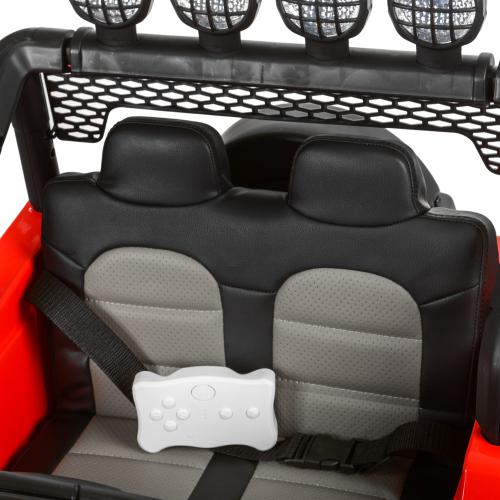 Дитячий повнопривідний електромобіль Bambi Jeep Sunshine Classic з багажником та ручкою для транспортування, червоний