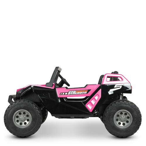 Дитячий двомісний повнопривідний електромобіль Bambi Buggy CLASH Strength 4x4 з кондиціонером, рожевий