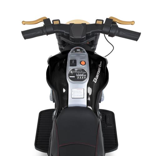 Дитячий електромотоцикл Bambi Retro-Motorbike TURBO Series триколісний, чорний