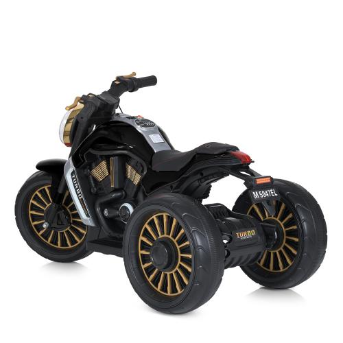 Дитячий електромотоцикл Bambi Retro-Motorbike TURBO Series триколісний, чорний