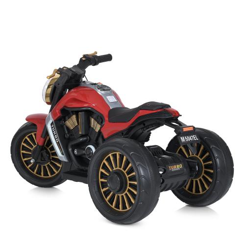 Дитячий електромотоцикл Bambi Retro-Motorbike TURBO Series триколісний, червоний