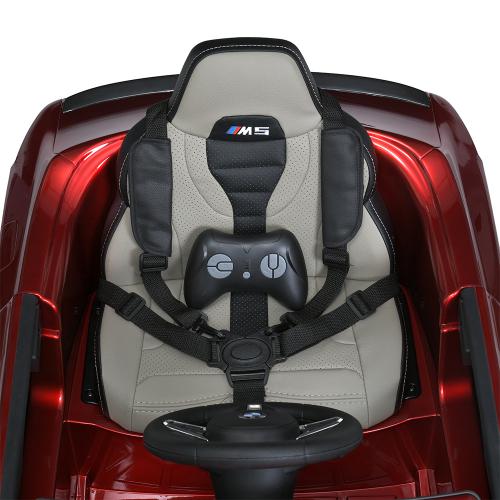 Дитячий електромобіль Bambi BMW M5 СS (MP3) з додатковими коліщадками, ручкою для транспортування та автофарбуванням, червоний