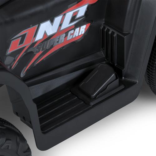 Дитячий толокар-електромобіль Super Car Jeep ONC (MP3) з багажником, батьківською ручкою та пультом керування, червоний