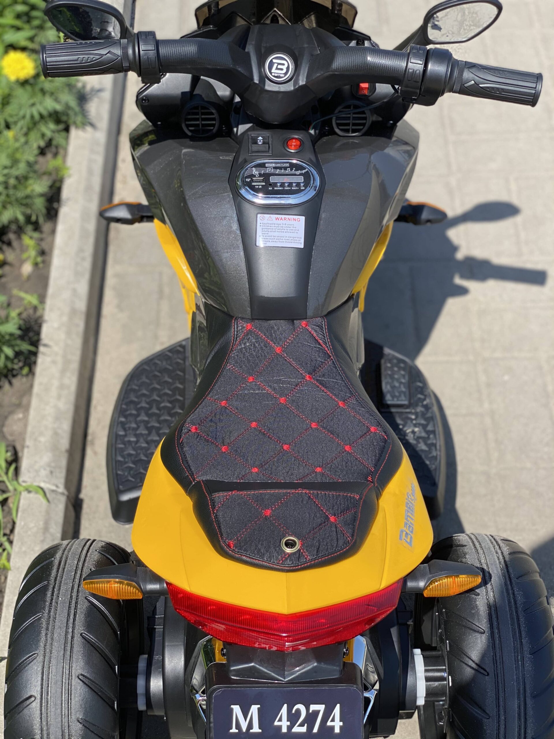 Дитячий електромотоцикл Bambi Racer BMW COMFORT триколісний