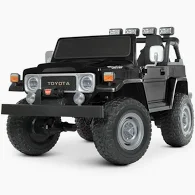Дитячий двомісний повнопривідний електромобіль Bambi Toyota Land Cruiser (MP3) з ручкою для транспортування та багажником, чорний