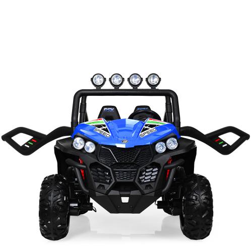 Дитячий двомісний повнопривідний електромобіль Bambi Buggy 4x4 RSX (MP3) з багажником, до 50 кг, до 7 км, синій