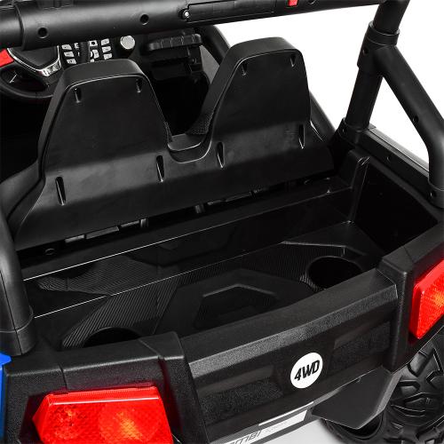 Дитячий двомісний повнопривідний електромобіль Bambi Buggy 4x4 RSX (MP3) з багажником, до 50 кг, до 7 км, синій