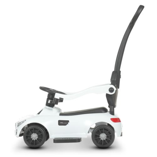Дитячий толокар-каталка Bambi Mercedes Small з батьківською ручкою, білий