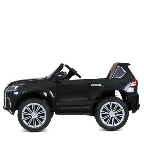 Дитячий двомісний повнопривідний електромобіль Bambi Lexus LX 570 (MP3) з ручкою для транспортування, чорний