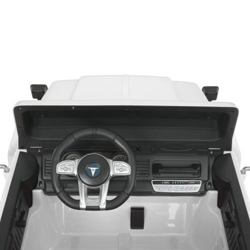 Дитячий двомісний повнопривідний електромобіль Bambi Toyota Land Cruiser (MP3) з ручкою для транспортування та багажником, білий
