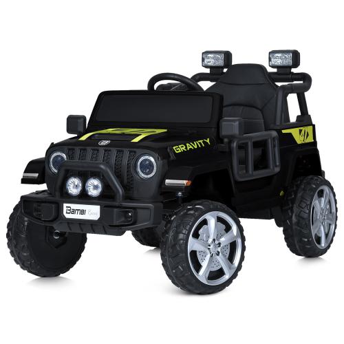 Дитячий електромобіль Bambi Jeep Gravity 41 (MP3) з прожекторами та лопатою, чорний