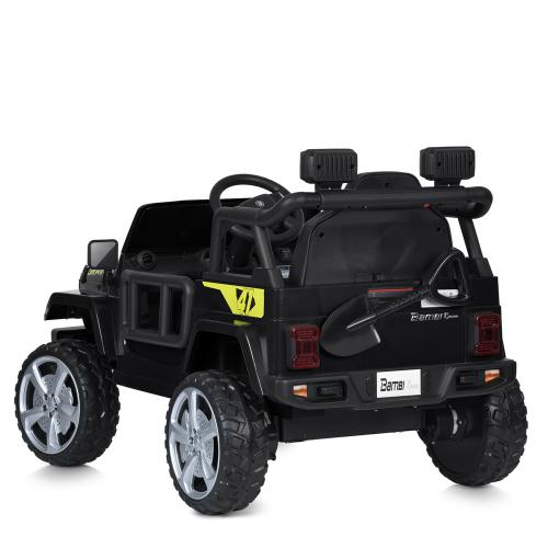 Дитячий електромобіль Bambi Jeep Gravity 41 (MP3) з прожекторами та лопатою, чорний