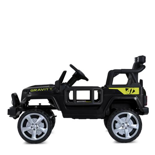 Дитячий електромобіль Bambi Jeep Gravity 41 (MP3) з прожекторами та лопатою, чорний