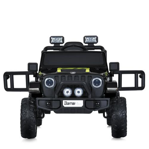Дитячий електромобіль Bambi Jeep Gravity 41 (MP3) з прожекторами та лопатою, чорний