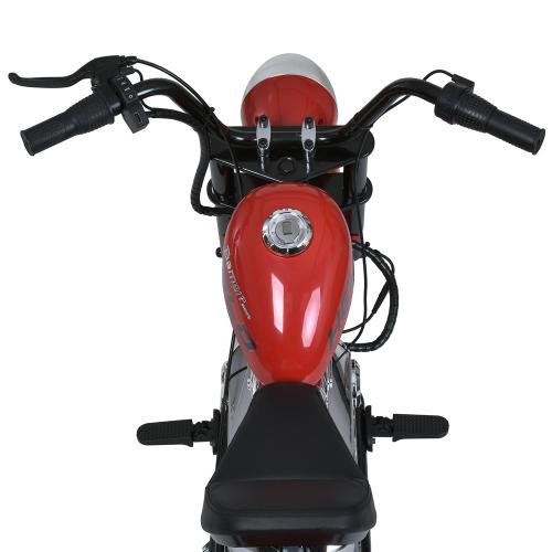 Дитячий двомісний електромотоцикл Bambi Harley-Davidson з підсвіткою та підніжкою (MP3), до 80 кг, до 20 км, червоний