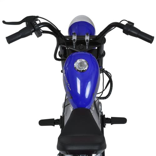 Дитячий двомісний електромотоцикл Bambi Harley-Davidson з підсвіткою та підніжкою (MP3), до 80 кг, до 20 км, синій